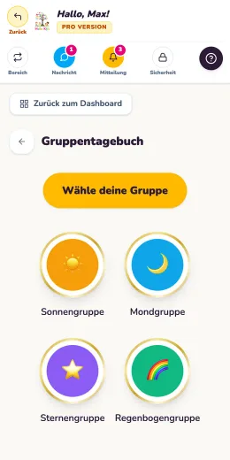 Dziennik grupy z wyborem grup
